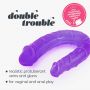 Dildo podwójne Double Trouble Crushious fioletowe 27 cm - 6