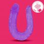 Dildo podwójne Double Trouble Crushious fioletowe 27 cm - 5