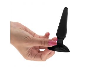 Korek analny piramidowy Crushious Olly czarny 11 cm