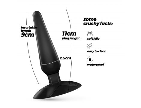 Korek analny piramidowy Crushious Olly czarny 11 cm - 3