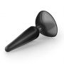 Korek analny piramidowy Crushious Olly czarny 11 cm - 5