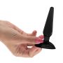Korek analny piramidowy Crushious Olly czarny 11 cm - 2