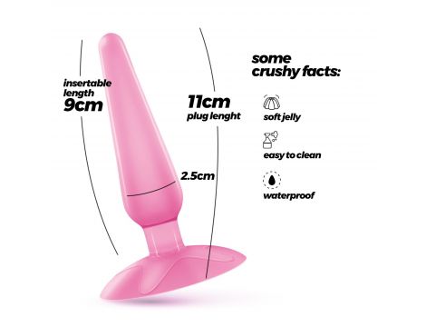 Korek analny Jolly Crushious piramidowy różowy 11 cm - 2