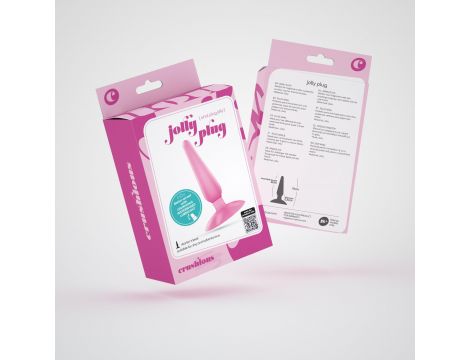 Korek analny Jolly Crushious piramidowy różowy 11 cm - 5