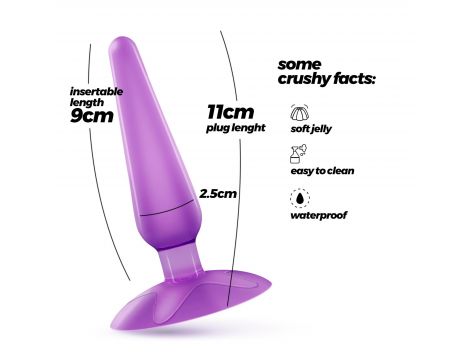 Korek analny piramidowy Jolly Crushious liliowy 11 cm - 5