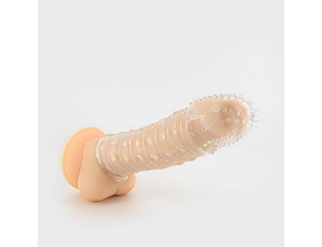 Nakładka na penisa Crushious Dotted TPE 15,5 cm - 3