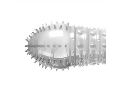 Nakładka na penisa Crushious Dotted TPE 15,5 cm - 8