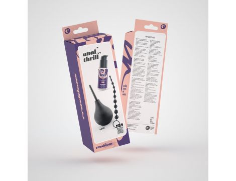 Zestaw analny Crushious gruszka 90 ml łańcuszek 10 perełek - 9