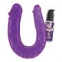 Podwójne dildo Crushious Deep Diver fioletowe z lubrykantem 50ml - 4