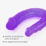 Podwójne dildo Crushious Deep Diver fioletowe z lubrykantem 50ml - 3