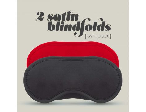 2 SATIN BLINDFOLDS CRUSHIOUS BLACK & RED - 3