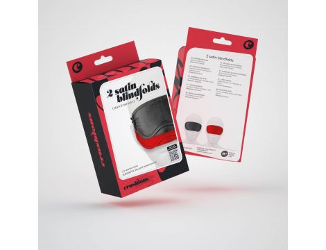 2 SATIN BLINDFOLDS CRUSHIOUS BLACK & RED - 9