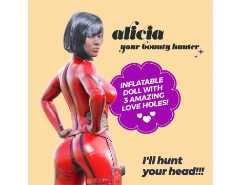 Lalka dmuchana Crushious Alicia czarna 155 cm - 3