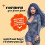 Lalka dmuchana Carmen Femme Fatale czarna 155 cm - 5