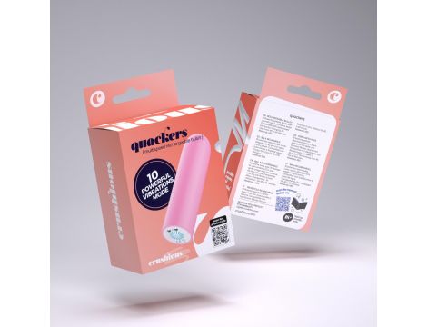 Mini wibrator Quackers Crushious różowy USB 8,6 cm - 2