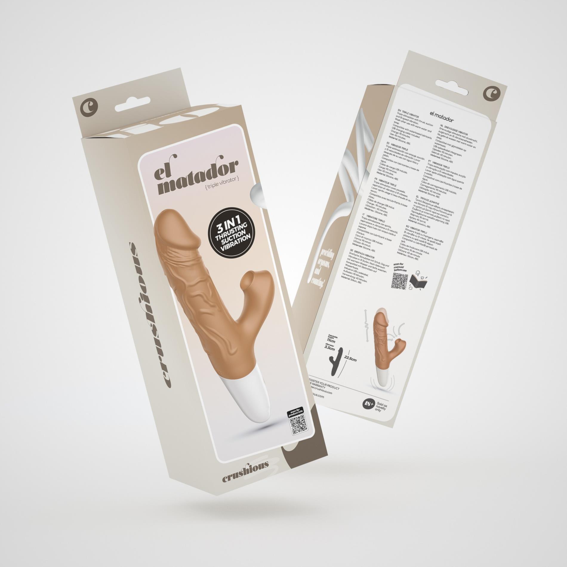 Crushious Thrusting Realistic Vibrator El Matador