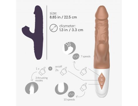 Wibrator realistyczny posuwisty Crushious El Matador 22,5 cm USB - 11