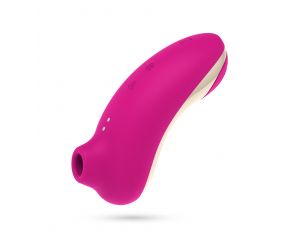 Stymulator łechtaczki Crushious Supernova ssący i stukający różowy USB 12cm
