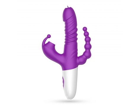 Wibrator punktu G Crushious Wrangler z posuwem i ssaniem USB 23 cm - 5