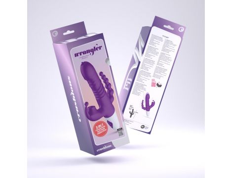 Wibrator punktu G Crushious Wrangler z posuwem i ssaniem USB 23 cm