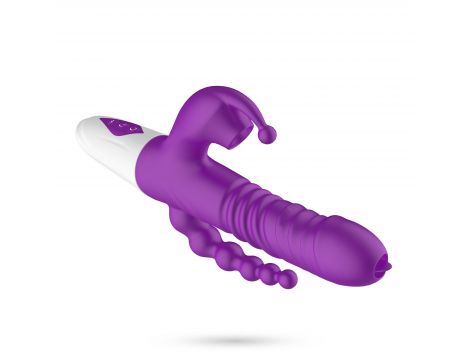 Wibrator punktu G Crushious Wrangler z posuwem i ssaniem USB 23 cm - 7