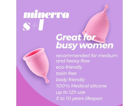 Kubeczek menstruacyjny Minerva Crushious S L z woreczkiem - 11