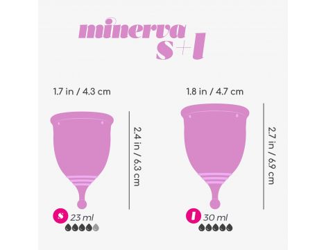 Kubeczek menstruacyjny Minerva Crushious S L z woreczkiem - 10