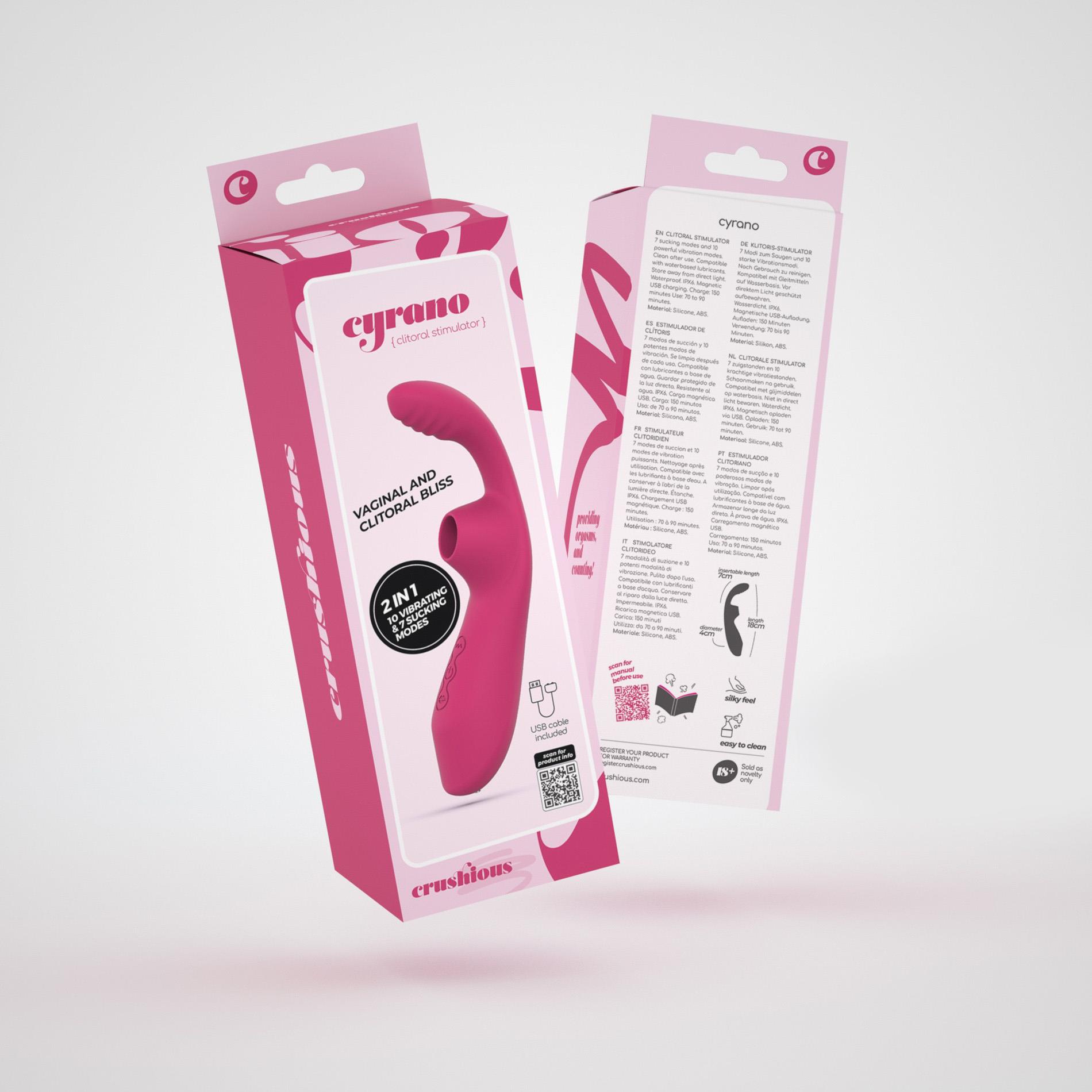 Crushious Cyrano Clitoral Recargeable Stimulator