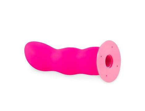 Strapon falowany silikonowy Crushious Snapper różowy 12,5 cm - 6