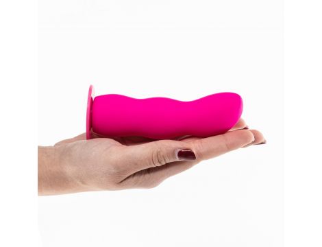 Strapon falowany silikonowy Crushious Snapper różowy 12,5 cm - 9
