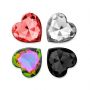 Silikonowy korek analny Crushious Cuore mały z 4 kryształkami 7cm - 11