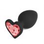 Korek analny Crushious Cuore regularny z wymiennymi kryształkami 8cm - 5