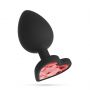Korek analny Crushious Cuore regularny z wymiennymi kryształkami 8cm - 6