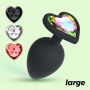 Plug analny Crushious Cuore Large z wymiennymi kryształkami - 4