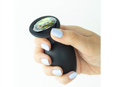 Korek analny Crushious Camileo duży z 4 wymiennymi kryształkami 9,5 cm - 6