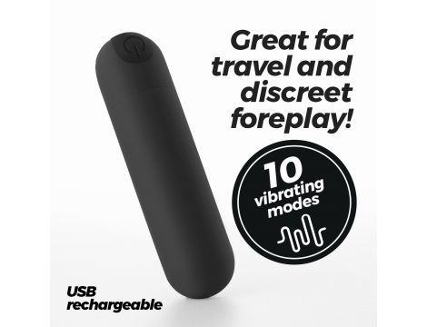 Mini wibrator iMoan Crushious czarny USB 7,6 cm