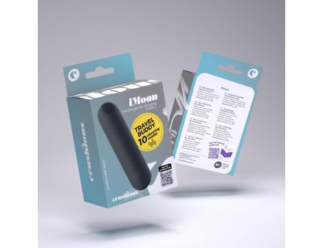 Mini wibrator iMoan Crushious czarny USB 7,6 cm - 5