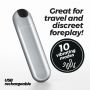 Wibrator mini Crushious iMoan srebrny USB 7,6 cm - 2