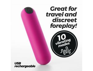 Mini wibrator Crushious iMoan różowy USB 7,6 cm