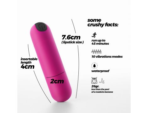 Mini wibrator Crushious iMoan różowy USB 7,6 cm - 6