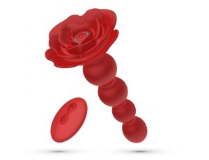 Korek analny wirujący Crushious Rosaline z pilotem silikonowy 19cm