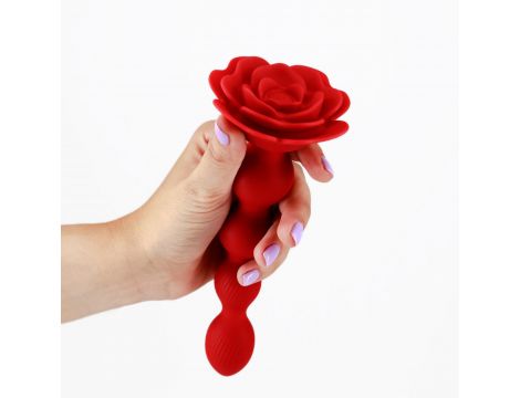Korek analny wirujący Crushious Rosaline z pilotem silikonowy 19cm - 11