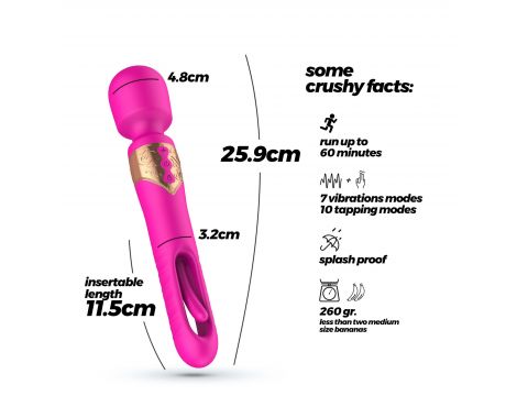 Masażer wibracyjny Crushious Big Ben dualny USB 25,9 cm - 9