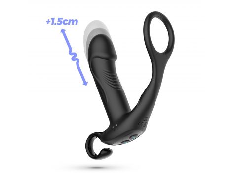 Masażer prostaty Crushious Magoo z pierścieniem i pilotem USB 14 cm - 4