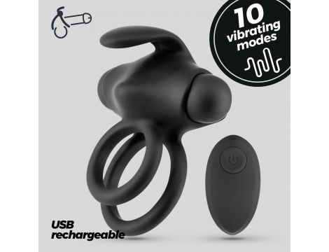 Pierścień wibrujący Thumper Crushious podwójny z pilotem USB - 3