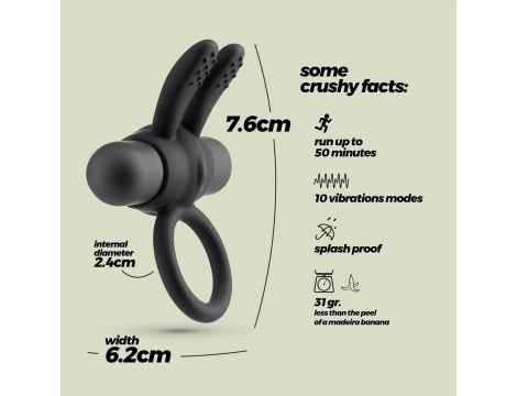 Pierścień erekcyjny silikonowy Crushious Pluto wibrujący 7,6 cm - 6