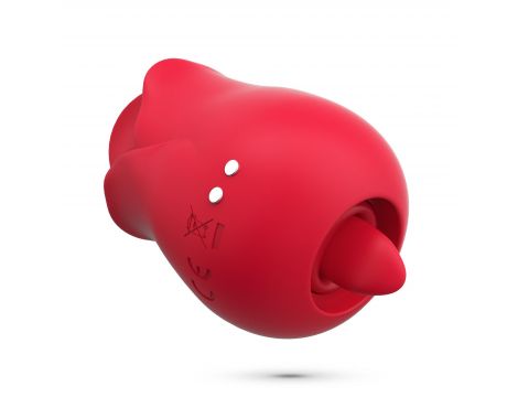 Stymulator łechtaczki z językiem Crushious Rosita silikonowy USB 6 cm - 3