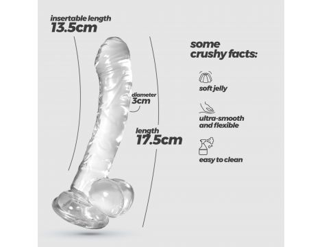 Dildo analne Crushious Hudini żelowe transparentne 17,5 cm - 9