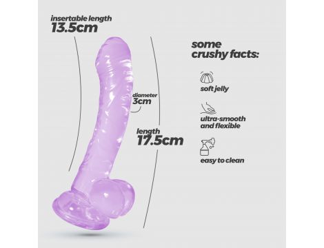 Dildo analne żelowe Crushious Hudini fioletowe 17,5 cm - 8