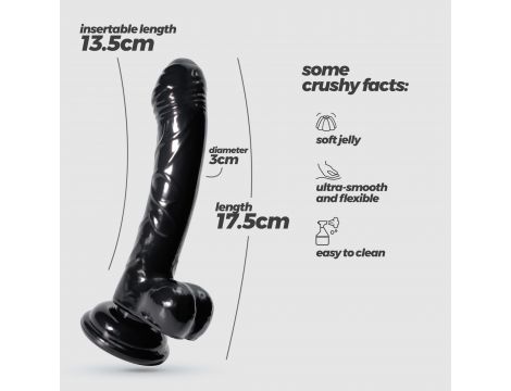 Dildo żelowe Crushious Hudini analne czarny 17 5 cm - 8
